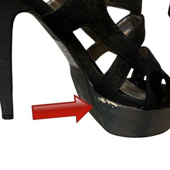 Cato High Heel Sandals Women's 9 Slingback Buckle Fabric Open Toe Party Casual - Picture 10 of 14